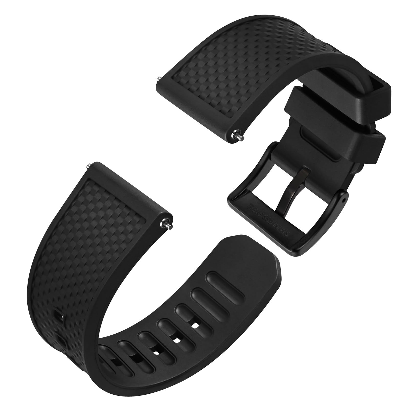 Anbeer Uhrenarmband aus Leder mit Schnellverschluss, echtes