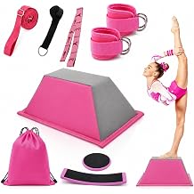9Pcs Cheerleading Flyer Training Set, PU Non-Slip Flyer Stand with Rotating Board & Ankle Straps, Lightweight Cheer Stunt Equipment for Balance, Core Strength & Flexibility Training