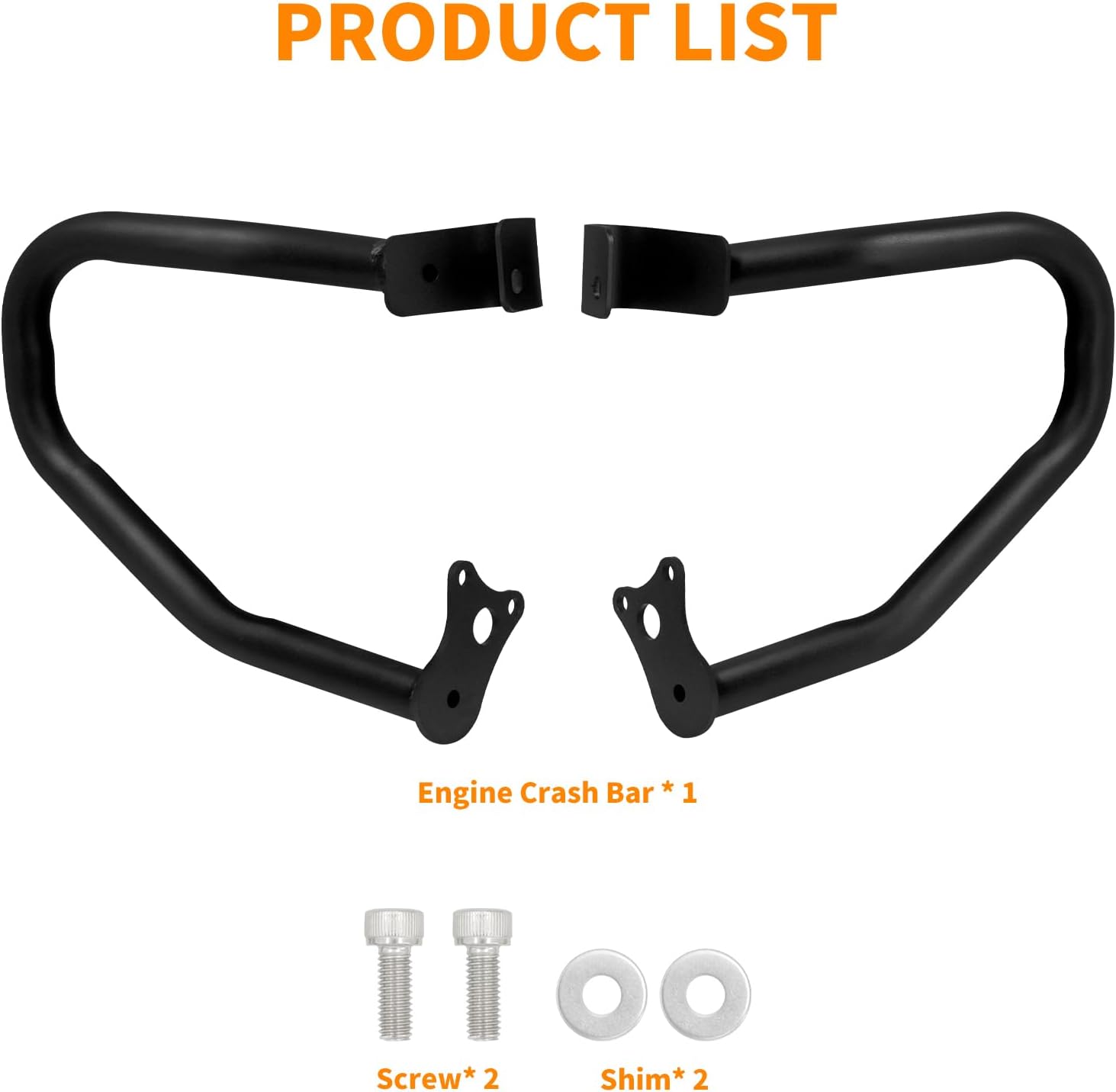 Motorcycle Engine Guard Highway Crash Bar Bumper Frame Falling Protector Fit for Indian Scout Sixty Bobber Twenty Rogue 2015-2023 (Black)