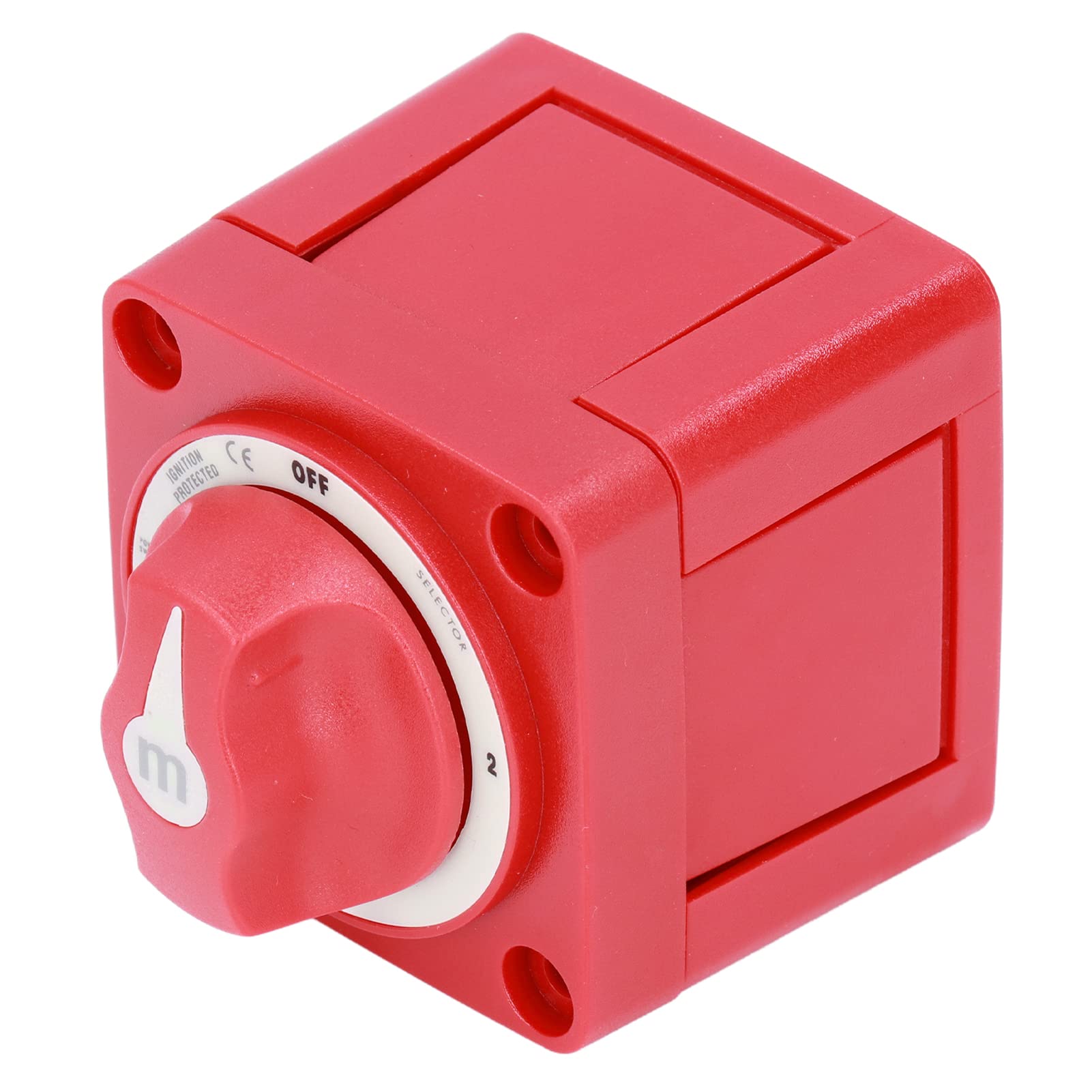 Acouto Interruptor Aislador de Desconexión de Batería, Material ABS, Interruptor de Corte de Circuito Dual con Llave de Bloqueo para RV, Automóvil, Barco