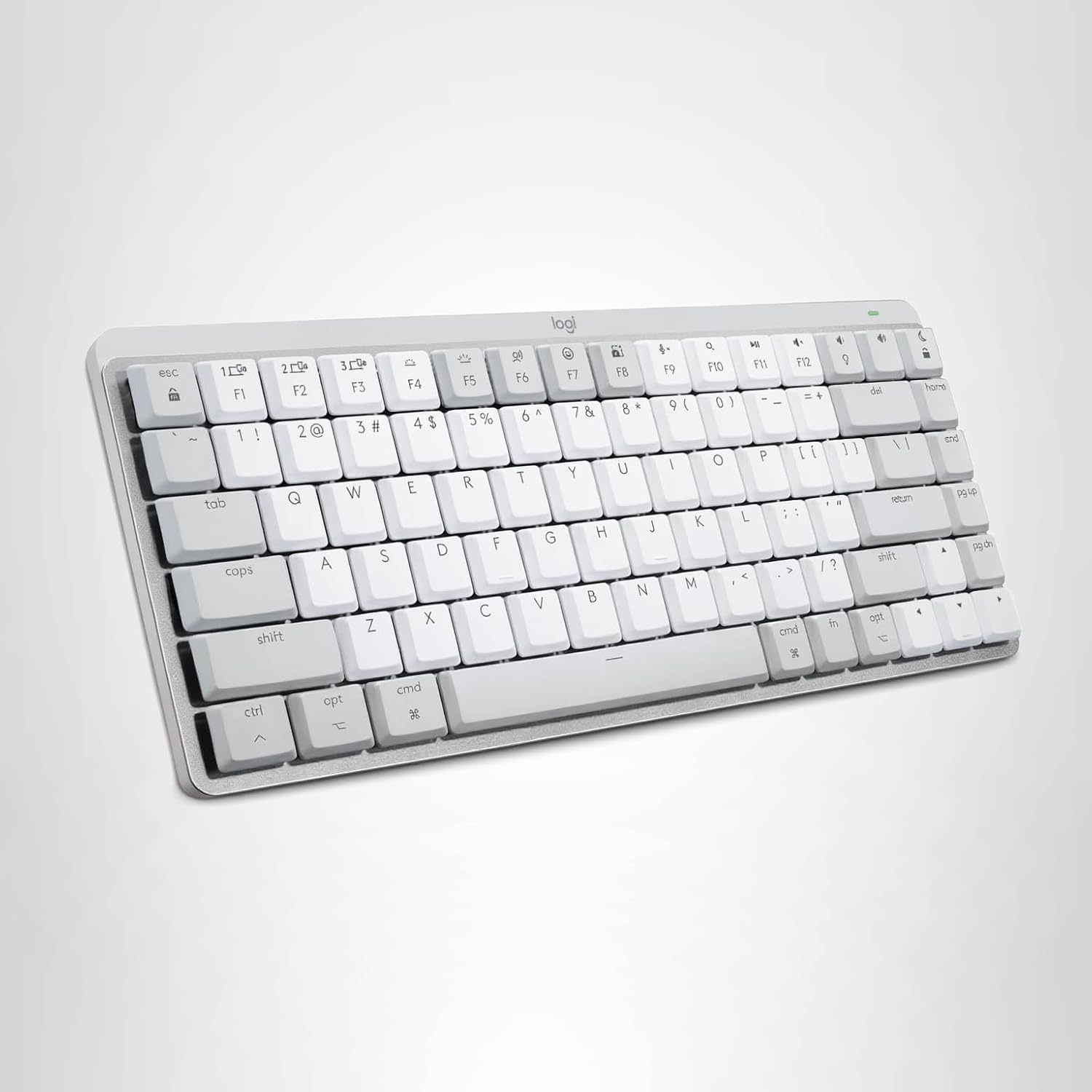 Logitech MX Mechanical Mini for Mac Wireless Illuminated Keyboard, Low-Profile Switches, Tactile Quiet Keys-Pale Grey (Renewed)