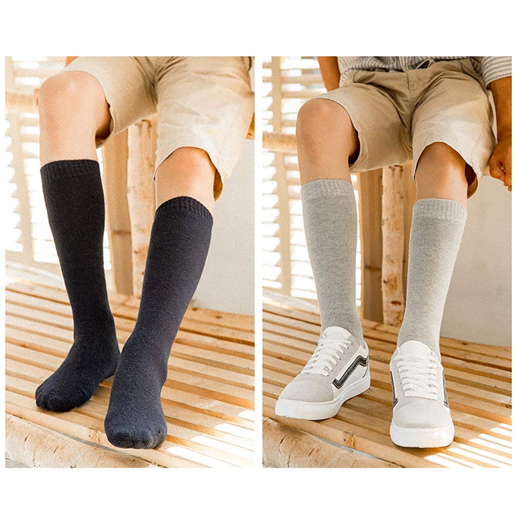 WomenSocks Socks 3 Pairs Thick Cooton Crew Socks Thick Heavy Thermal Cabin Fuzzy Winter Warm Crew Socks for Cold Weather Hiking Socks (Color : Black)