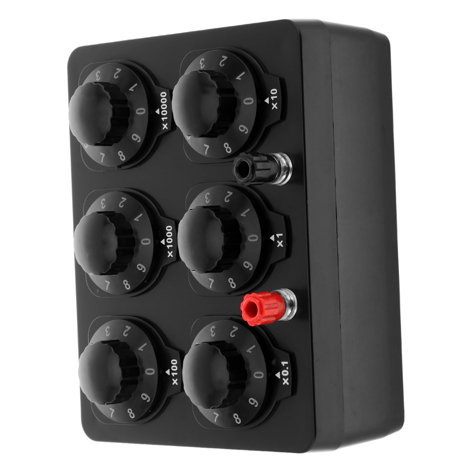 Alipis Boîte De Résistance Variable 6 Digits 0-99999,9 ω à Couche Métallique, Coffret De Substitution Pour Expériences Électriques Collège, Instrument De Précision En Laboratoire Scientifique