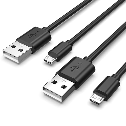 Superer 2 Pack 5 ft Micro USB Charger Cable Fit for PS4 Controller, Xbox One X S, Kindle Paperwhite, Amazon Fire Tablet, Roku Streaming Stick Express Premiere+, Android Phone Data Sync Power Cord