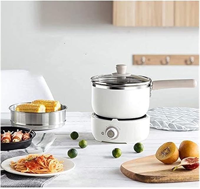 Olla Eléctrica Hot Pot 1.2L Antiadherente con Vaporera de Acero Inoxidable miniatura 3