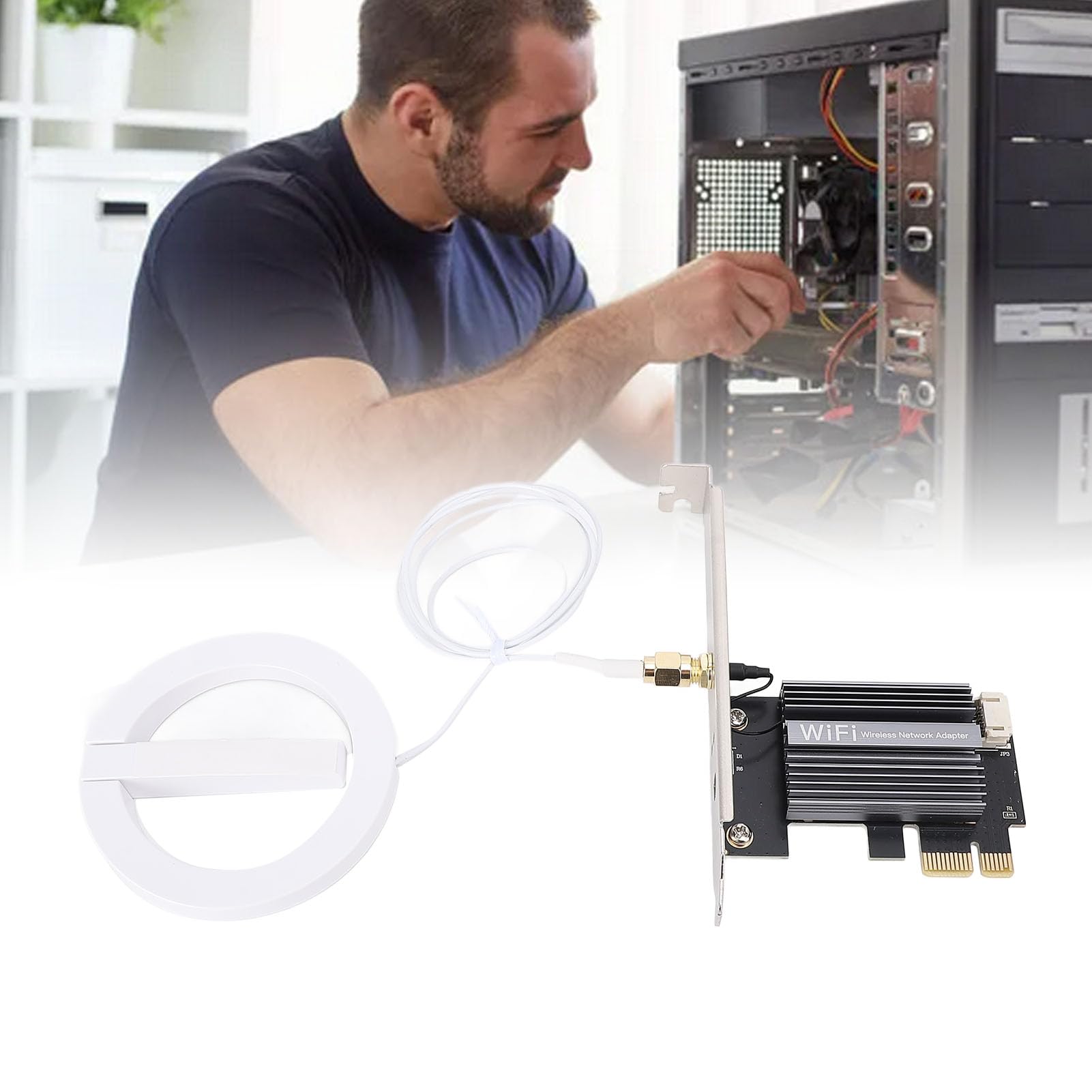 VBESTLIFE PCIe WiFi Carte, WiFi 6E, 2,4/5/6 GHz Tri Band