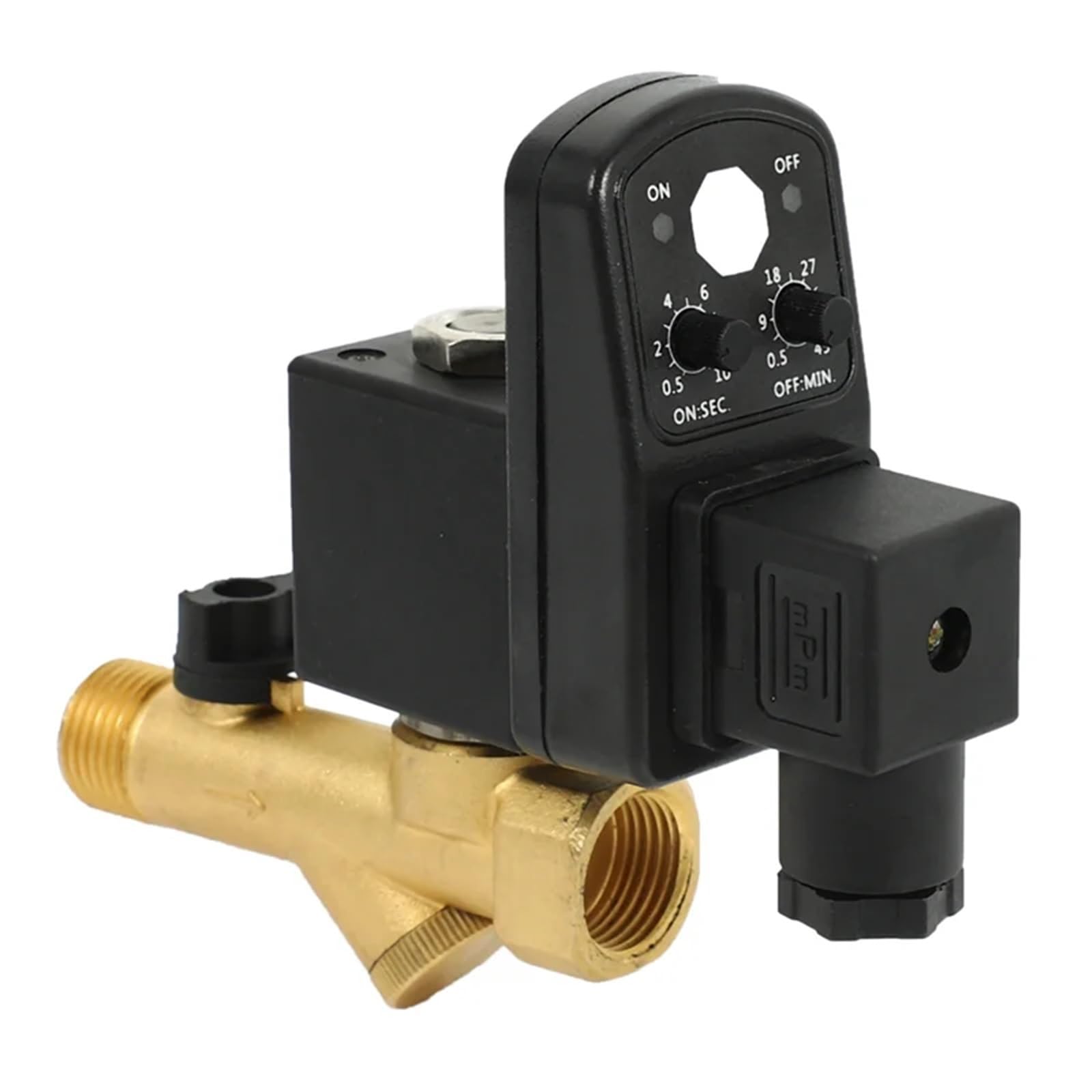 Válvula de drenaje automática for compresor de aire de 2 vías, temporizada electrónicamente, de 1/2 pulgada, CA 220 V, for tanque de gas