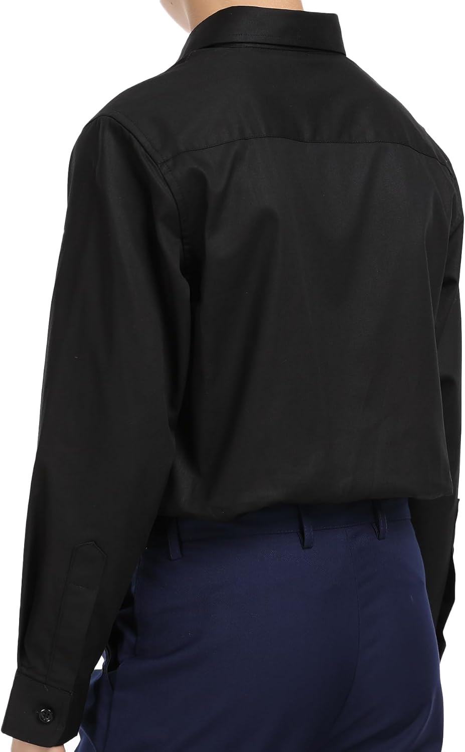 Boy Long Sleeve Dress Shirts for Teens, Toddler Boys Kids Collared Button Down Uniform Shirt, Size 2T-20 - Image 4