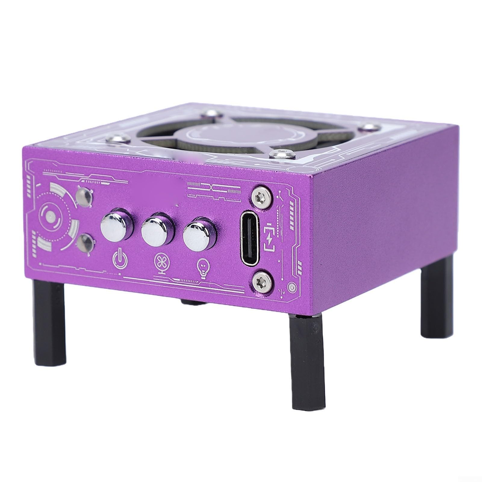 Ventilador de enfriamiento T5 morado de 3W con luz LED para curado de resina