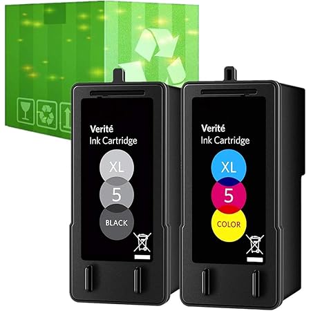 J2INK Compatible Ink Cartridge Replacement for Kodak Verite 5 XL Black and Color Combo Ink Cartridges Bulk Pack to V50 V55 V55W Eco V55 Plus V60 Eco V640 Eco V64 Series V65 Eco V65 Plus