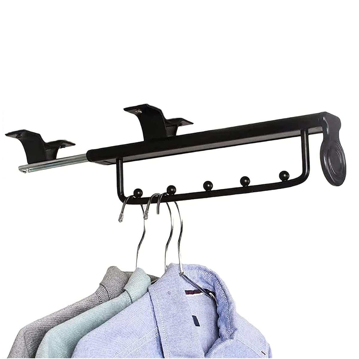 Penderie rétractable coulissante pour optimiser un petit dressing encombré