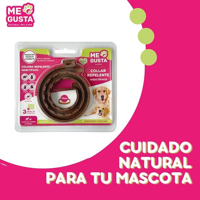 Foto 5 de 5 de ME Gusta Collar Repelente para Perros con 3 Activos Naturales Margosa, Geraniol Y Lavandino