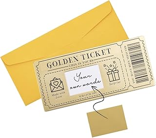 Scratch-off Card Surprise Raffle Gift Golden Ticket Scratch-off Card Favor Concert Ticket for s Women Men