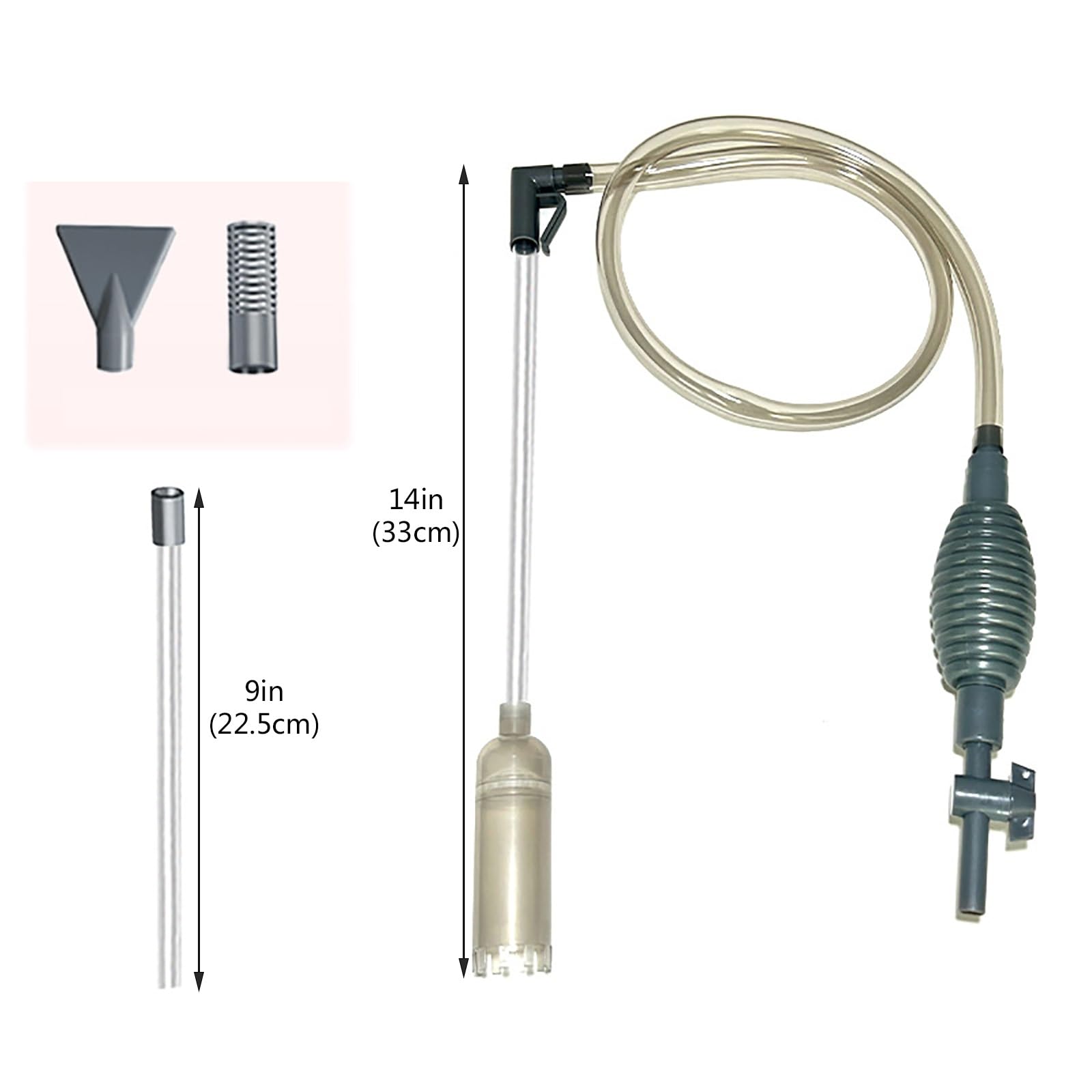 Manguera Sifón Manual, Bomba Sifón Multiusos, Limpiador De Peceras para El Mantenimiento del Agua y De La Pecera