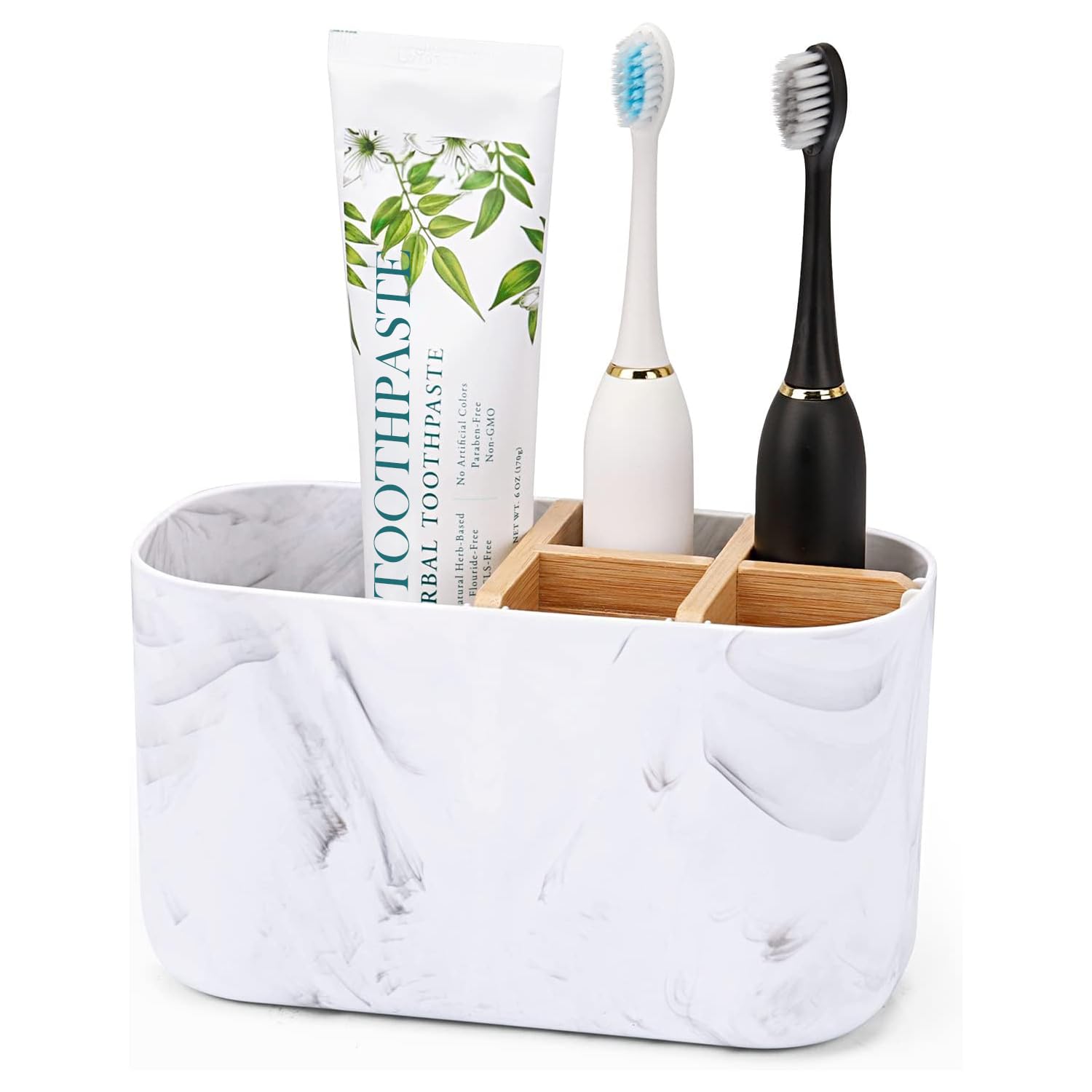 5 Slots Bamboo Toothbrush Holder E382952