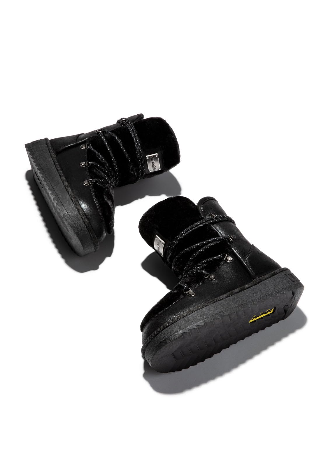 D.Franklin Bottes Australiennes Femme Nordic Trk Fur en Noir - Bottes pour Femme - Mode Casual - Taille (41) - Modèle nordic-trk
