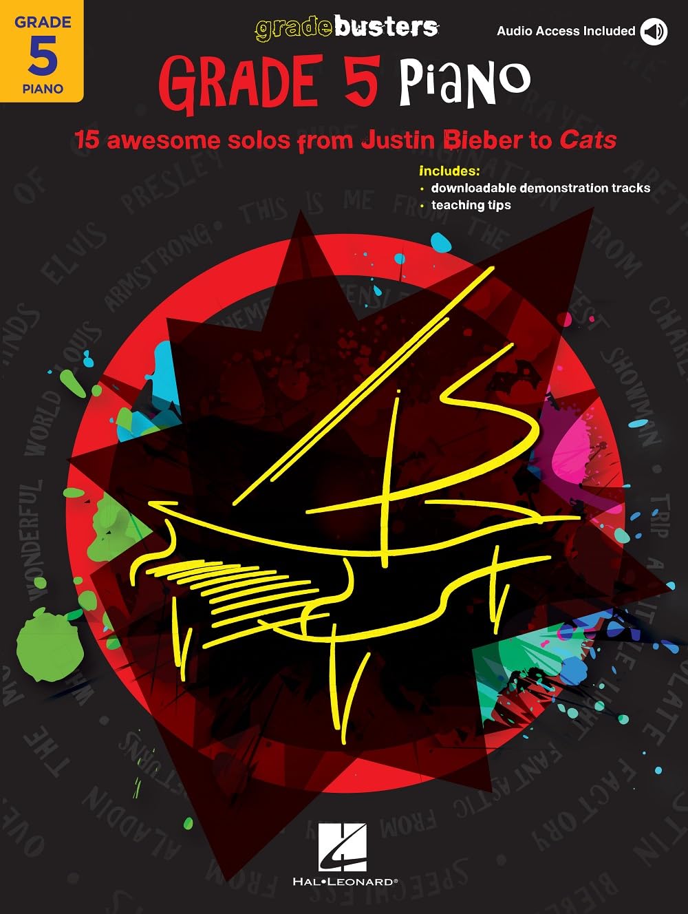Gradebusters 5 Piano - 15 awesome solos from Justin Bieber to Cats. Book and Online Audio