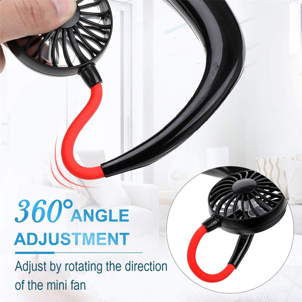 Ventilatore Portatile USB Ricaricabile - Mini Ventola Tascabile 2600mAh, 4 Velocità (Blu) - Foto 8