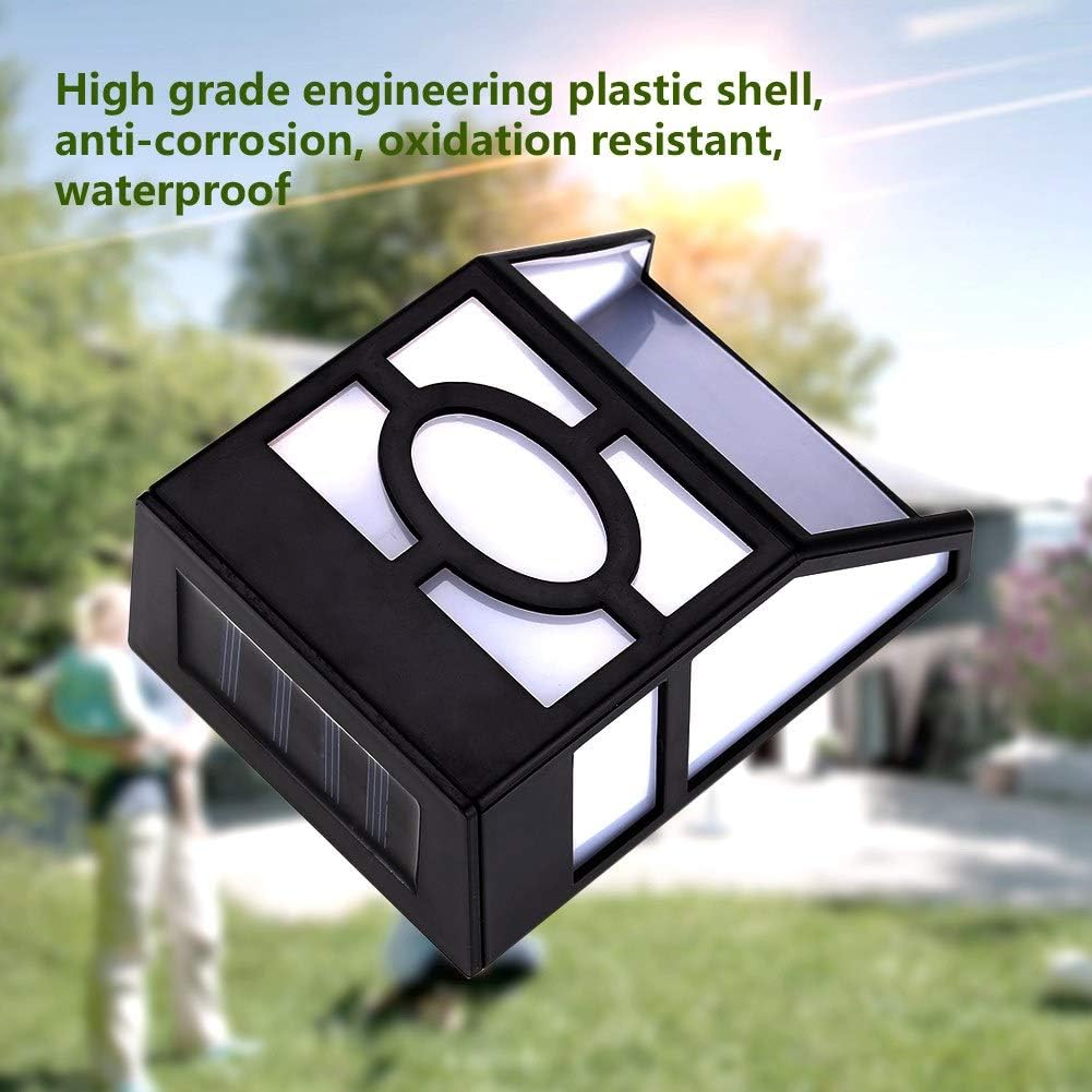 Bewinner Solar Lights Outdoor, Wall Mount 2 LED Light Outdoor Garden Landscape Fence Yard Lamp (White Light)