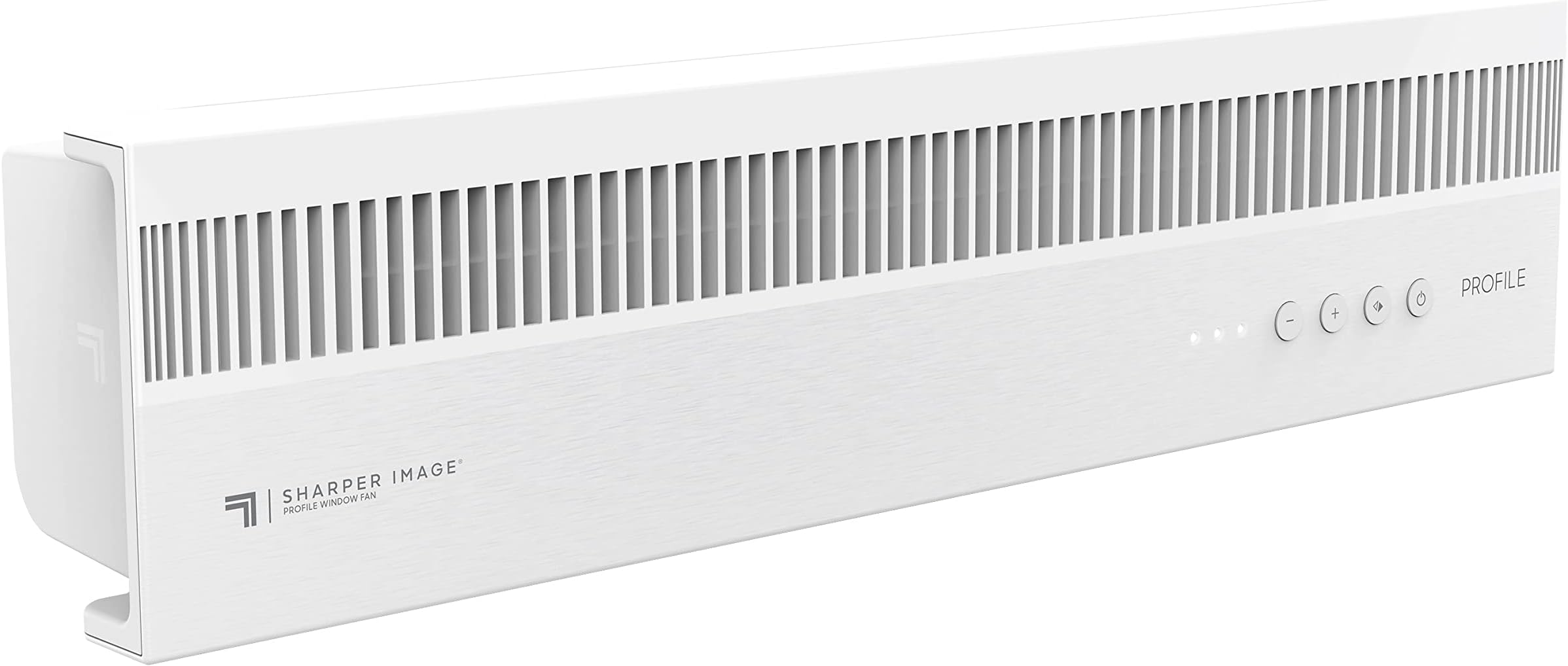 Sharper Image Profile Window Fan with 3 Speeds, Reversible Exhaust Mode, Weather Resistant, White