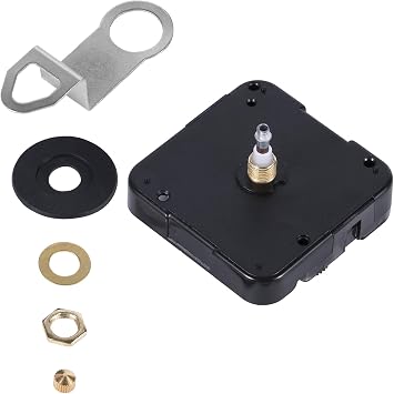 BOXOB Quartz Clock 12888 Movement Replacement, Black Wall Clock Mechanism Replacement Clock Motor Battery Operated Wall Clock Repair Parts Kit Without Second Hand & DIY
