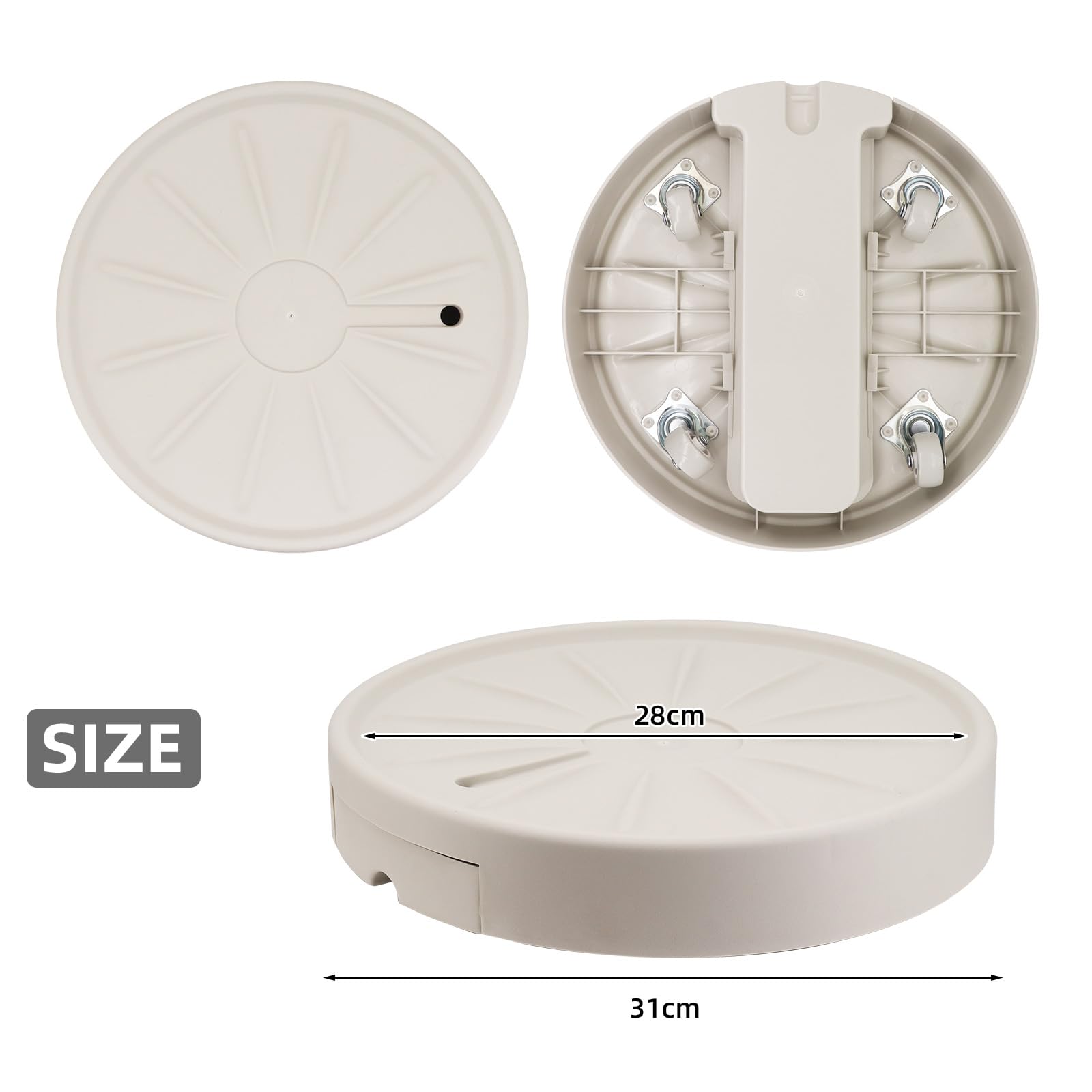 Confezione Da 4 Ruote Per Mobili 100 Mm Ruote Girevoli Senza Piastra Di Montaggio Peso Massimo 110 Kg Per Spostare Mobili Pesanti Cuscinetti A Rulli Nucleo In Plastica 89507484