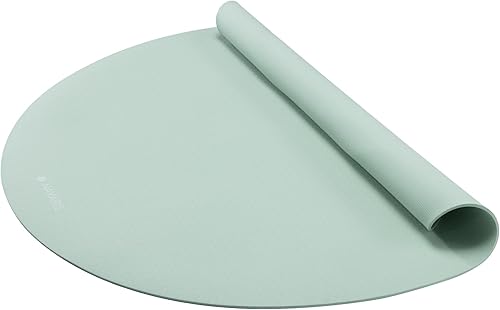 Miniatura 8 de Navaris Esterilla de yoga redonda 47 pulgadas de diámetro de 14 pulgadas de grosor Alfombrilla antideslizante para cardio, entrenamiento, fitness,