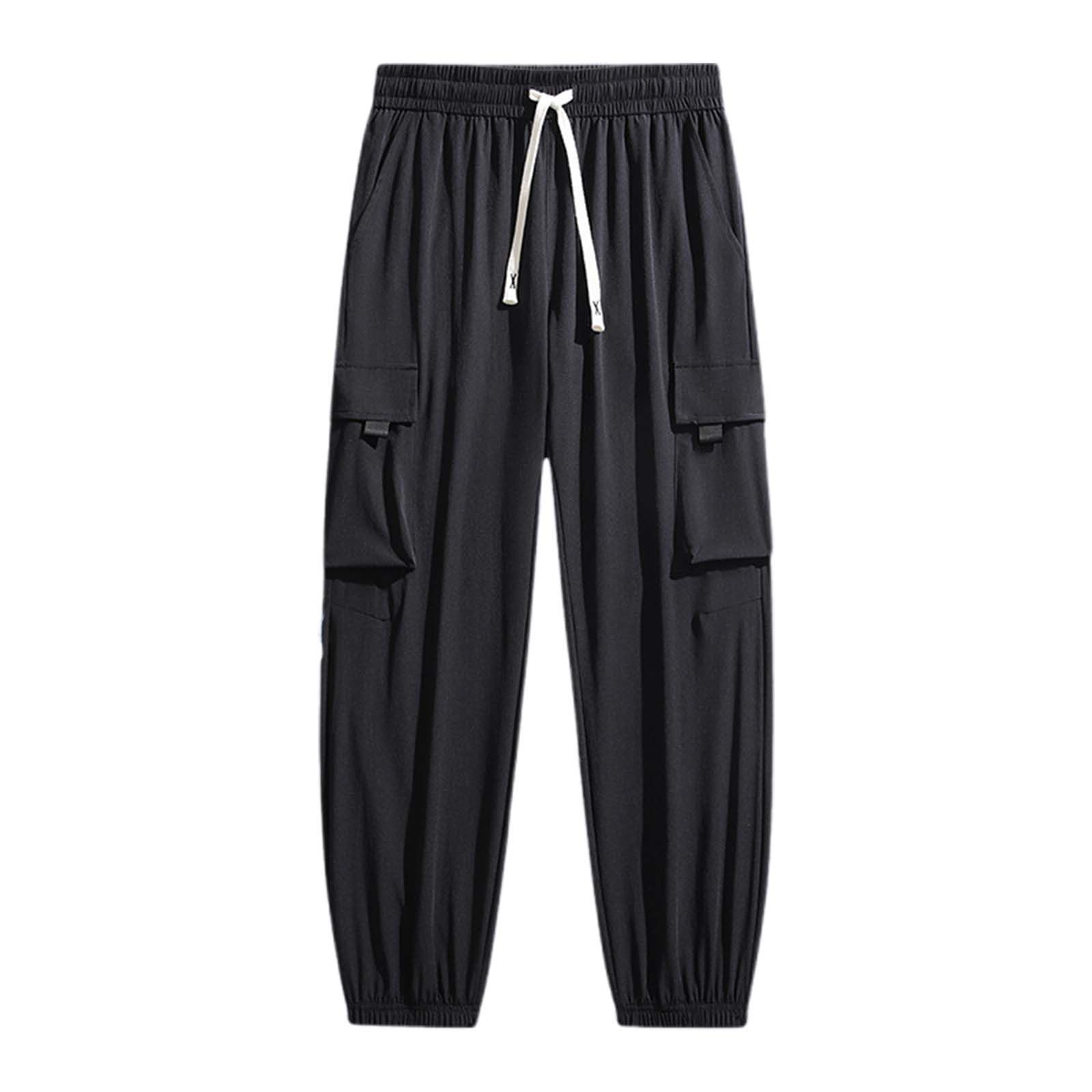 Trainingshose Herren Jogginghose Sweatpants Elastischer Bund Laufhose Locker Weich Sporthose Lang Hosen Loose Fit Pants Stretch Entspannte Freizeithose Mit