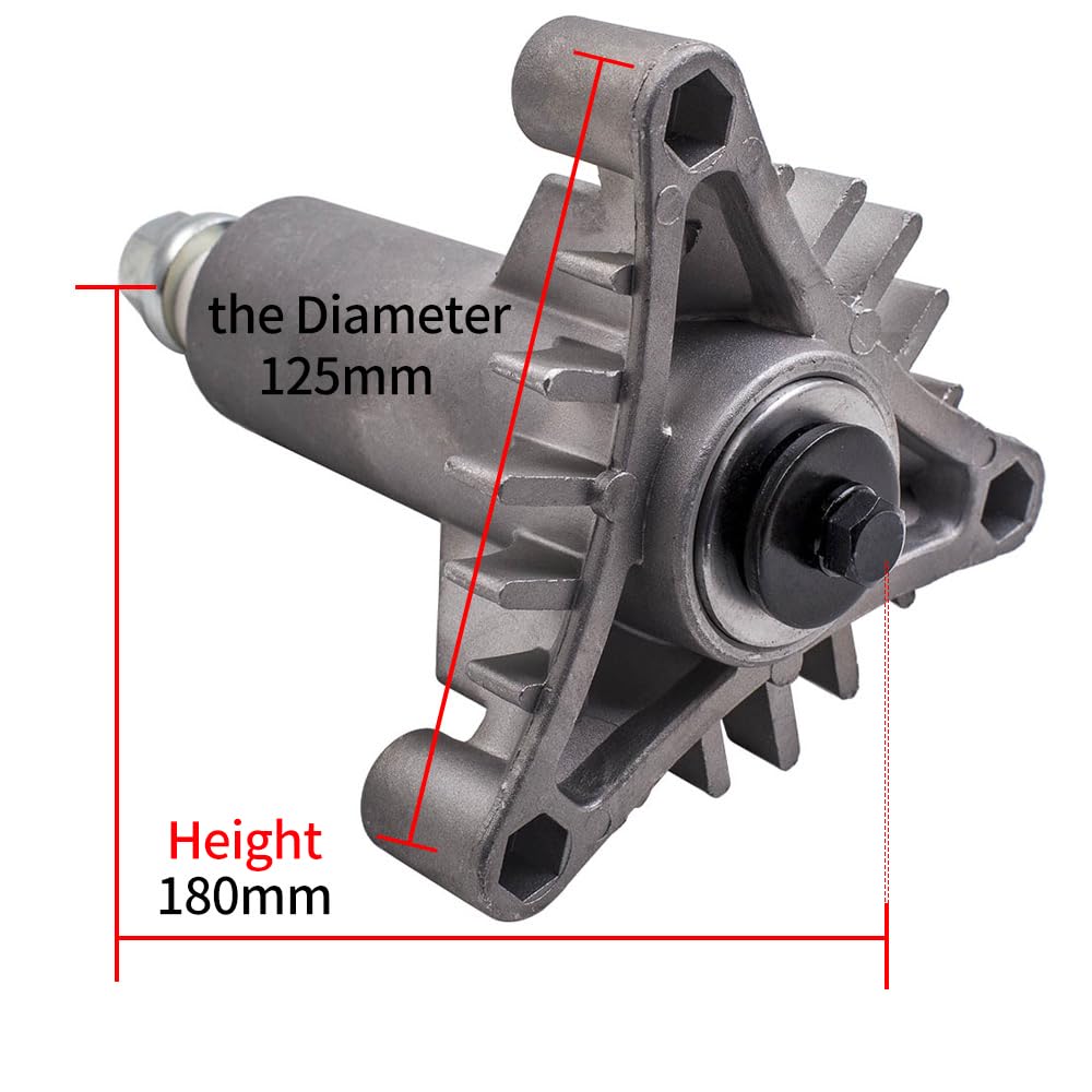 maXpeedingrods 2x Husillo de cuchilla para cortacésped, tractor cortacésped para Husqvarna AYP Jonsered 36" 38" 42" 532128285 128774 Reemplazo de husillo de cubierta