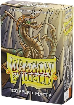 Dragon Shield | أكمام غير لامعة لبطاقة الحجم اليابانية | 60 CT - أكمام TCG ناعمة وصعبة - متوافقة مع Yu-Gi-Oh و Naruto و Cardfight & Vanguard | النحاس