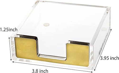 Miniatura 2 de TOPZEA Paquete de 2 bloc de notas adhesivas de acrílico para escritorio, moderno y transparente, soporte para notas, soporte para notas, organizador