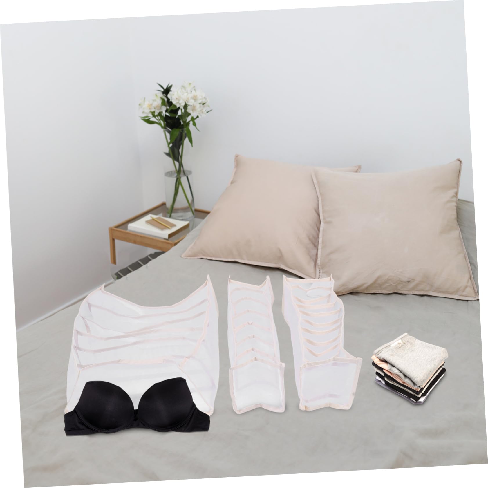 MAGICLULU 9piezas Organizador De Ropa Interior Compartimentos Para Calcetines Bragas y Sujetadores Caja De Almacenamiento Para Armarios