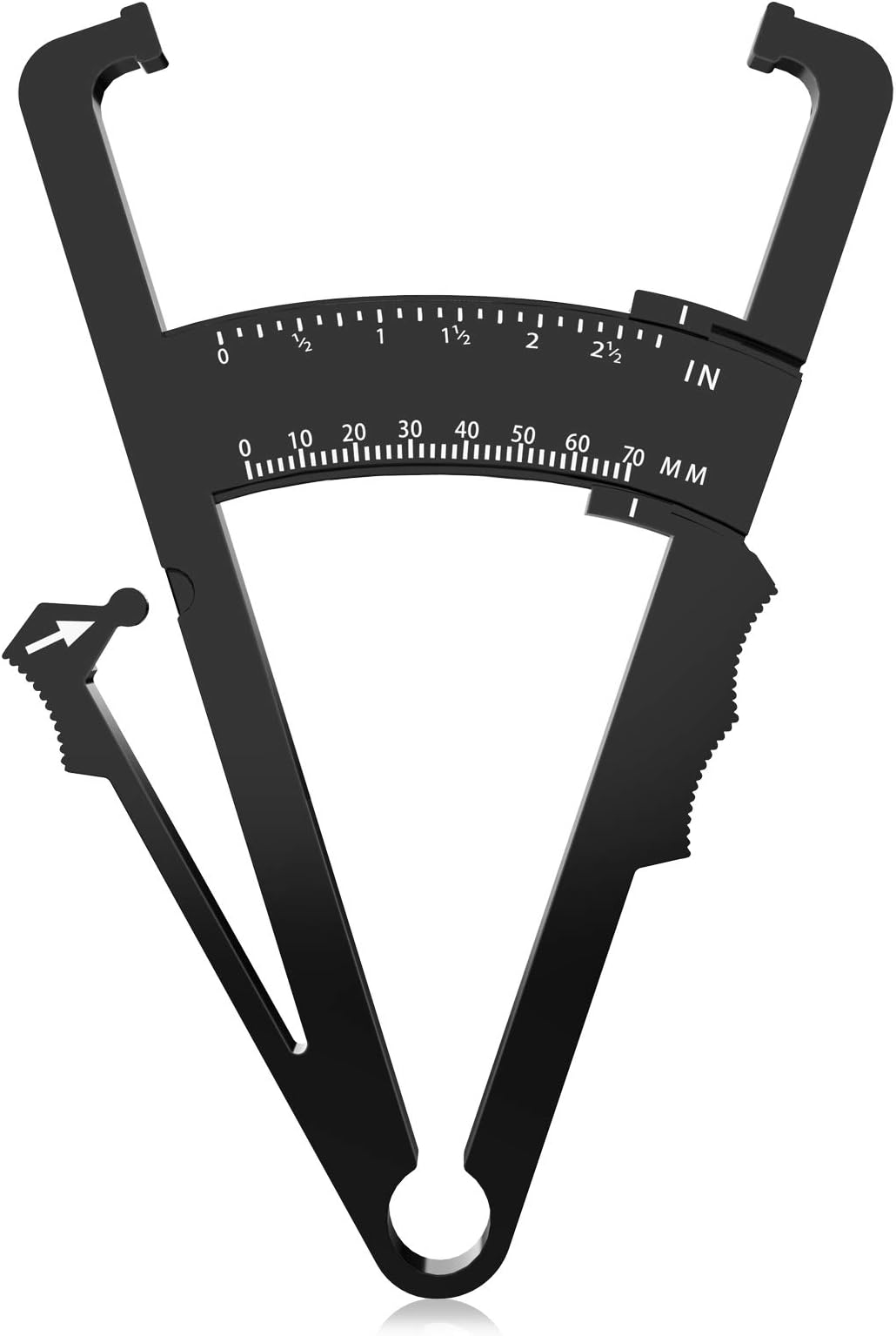 Body Fat Caliper, Fat Measure Clipper Combo with Body Fat Percentage Measure Chart, Accurately Measuring Body Fat for Men and Women
