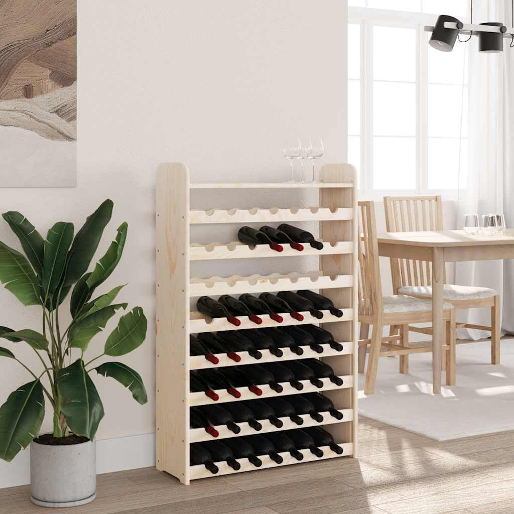 Fengshui Botellero madera maciza de pino 8 niveles 56 botellas