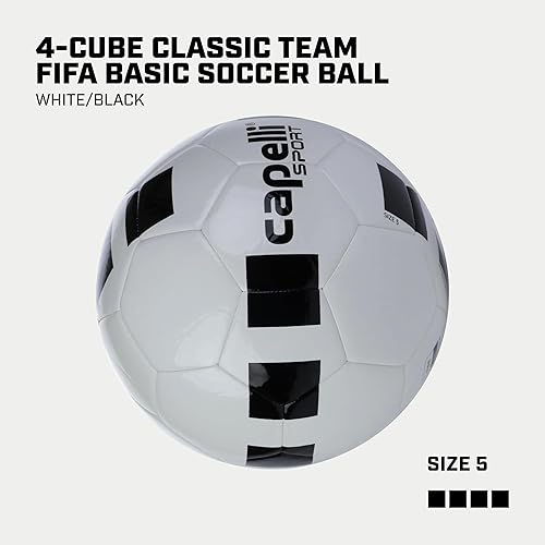Miniatura 2 de Capelli Sport Balón de fútbol de tamaño 5, 4 cubos del equipo clásico FIFA Balón de fútbol básico para jugadores jóvenes y adultos, entrenamiento al
