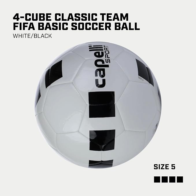 Balón de fútbol Capelli Sport tamaño 5 blanco y negro miniatura 2