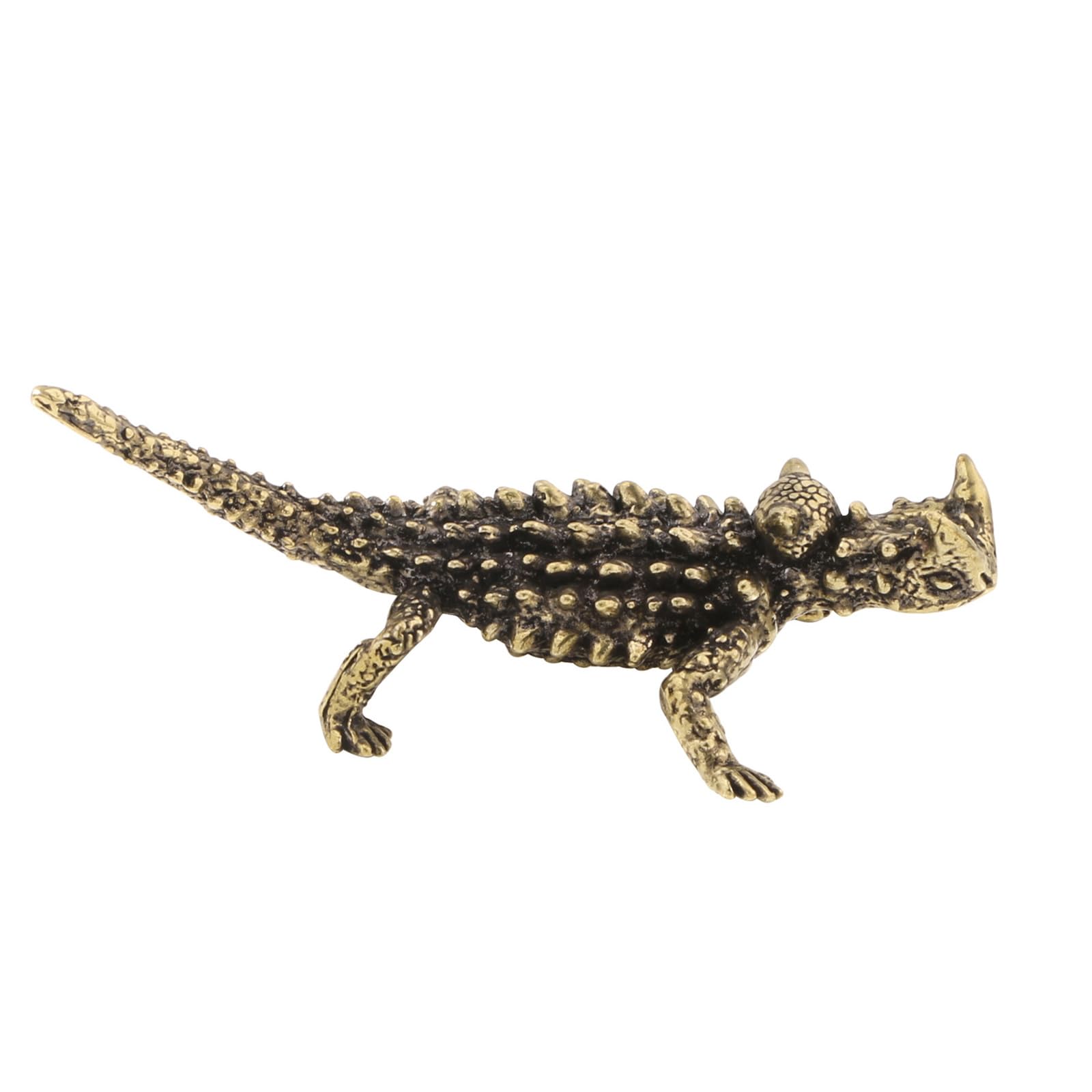 Lerpwige Brass Animal Figurines Lizards Statues Shelf Decors Accent Lizards Decorative Objects Tabletop Centerpieces Home Decor Metal Animal Figurine