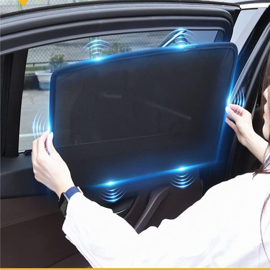 XIYUANFA Magnetische Auto Sonnenschutzblenden Für VW T-Cross 2018-2024 - 4-tlg. Set Schwarz