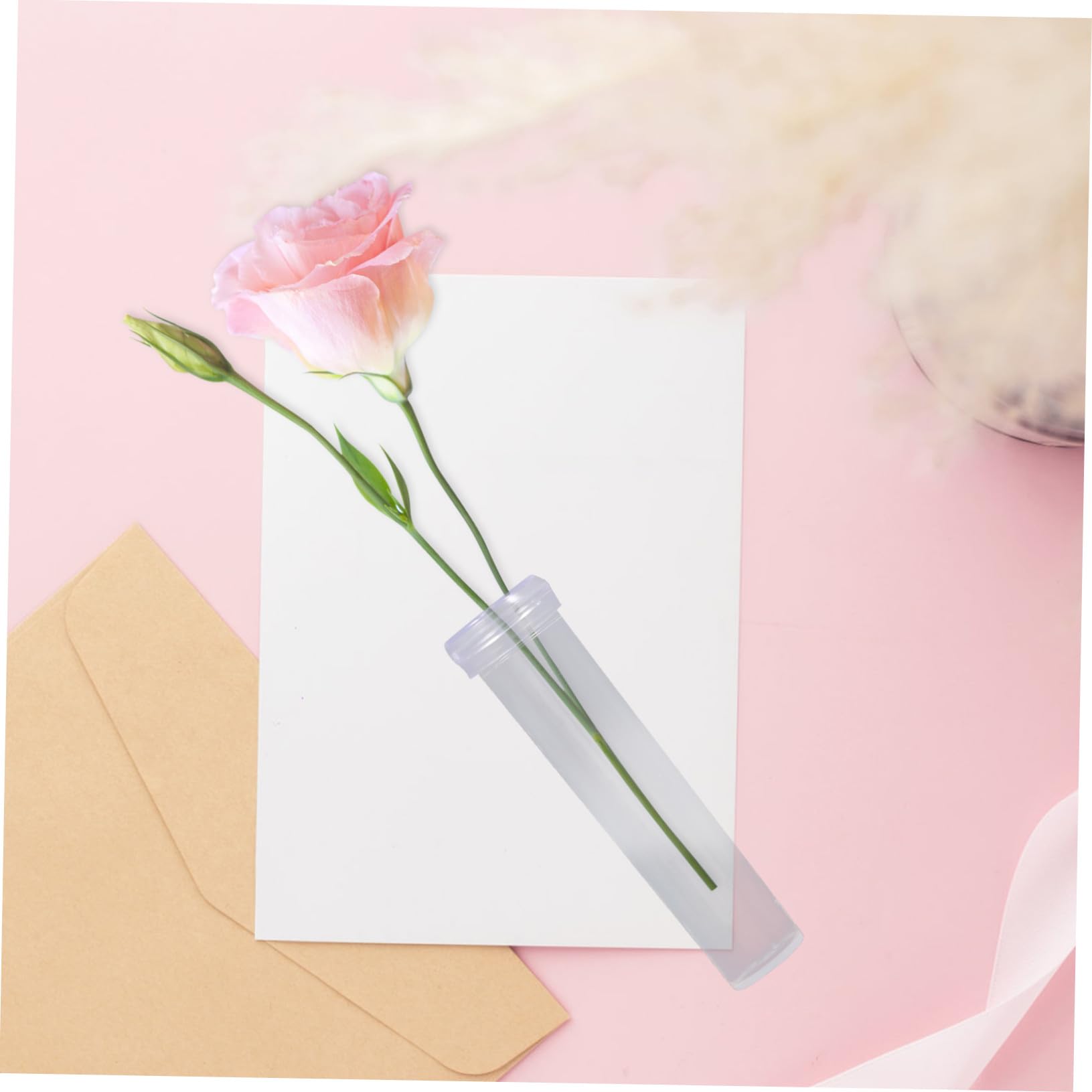 GALPADA 200stücke Wasserröhrchen Für Blumen Transparente Kunststoffröhrchen Blumenröhrchen Für Stiele Blumenampullen Reagenzgläser Für Arrangements Nährröhrchen Für Frischblumen Blumenröhr
