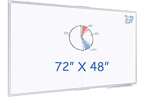 maxtek 72 x 48-inch Foldable Wall-Mounted Magnetic Dry Erase Whiteboard