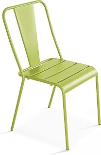 Silla de jardín de metal verde
