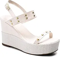 Sandália Feminina Anabela Plataforma Alta Confortável Juta Tachas