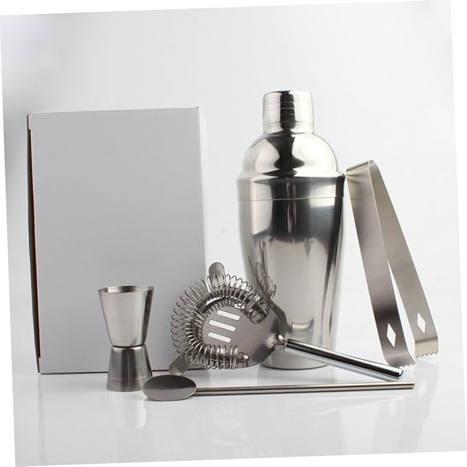 Kit de Coctelera de Acero Inoxidable 550ML con Accesorios para Bar miniatura 4