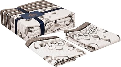 طقم جيبة سرير 3 قطع من فيرونا، 250 × 240 سم - بني وبيج