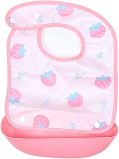 مريلة مقاومة للماء بطبعة فراولة للبنات من ميكس اند ماكس، متعددة الألوان