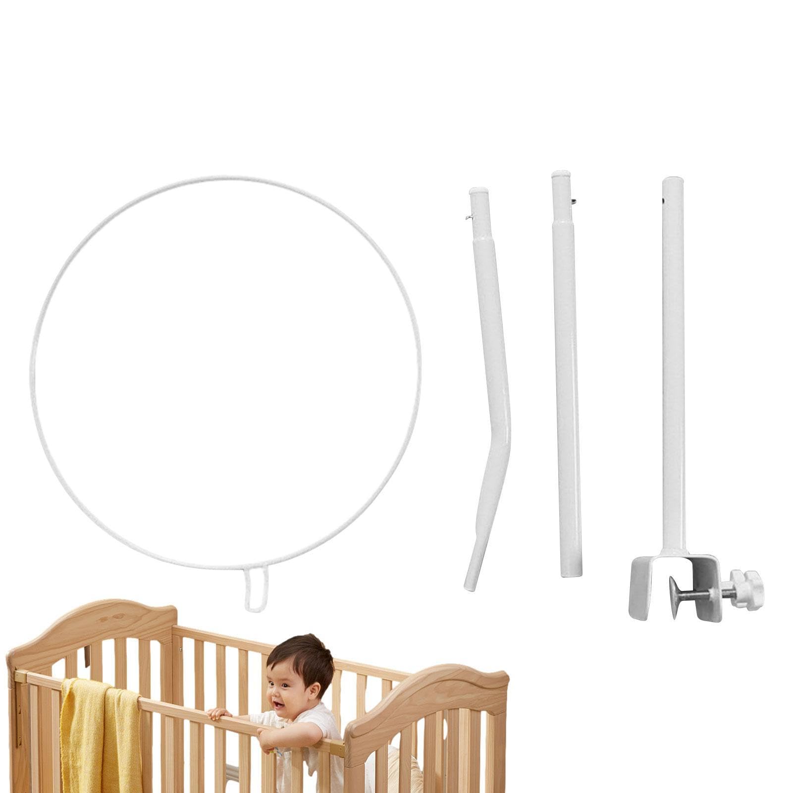 FLAVAS Crib Canopy Holder - 5 Levels Detachable Net Stand - Crib Net for Baby Nursery Crib Cot Bed, Canopy for Crib, Net Accessories for Rack