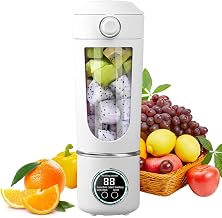 Tragbarer Mixer 700ml, Wiederaufladbar Mini Mixers with Digital Display, Mixer to Go for Milkshakes, Fruits, Vegetables, Fitnessstudio, Büro, Camping, Reisen (Weiß)