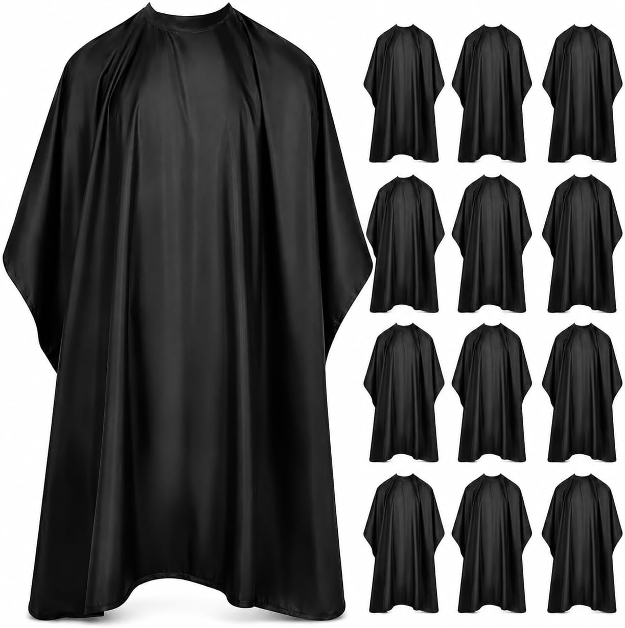 Professional Barber Cape for Hair Cutting, Waterproof Nylon Hair Cape with Snap Closure, Adults Unisex, 47" x 59"