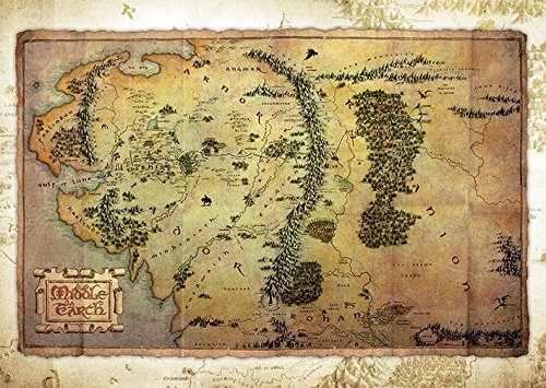 Générique The Hobbit - Bilbo - Journey Map - 10x15 cm Carte Postale