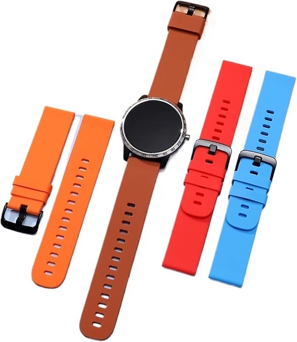 Silicone Watch Strap 20mm 22mm Universal Rubber Wristbands for Men Women